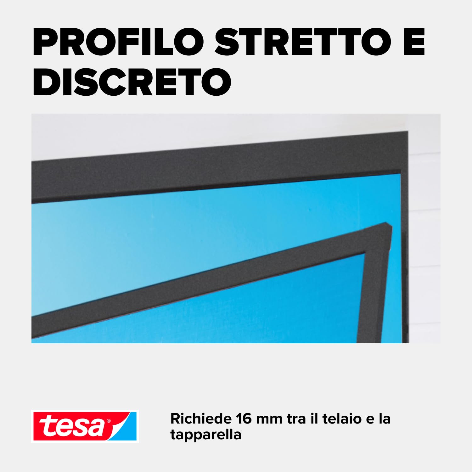 Tesa Insect Stop Alu Comfort Zanzariera per Porte con Telaio in Alluminio e " Clear-View " - Rete per Zanzare per Porta - Antracite, 100 cm x 220 cm