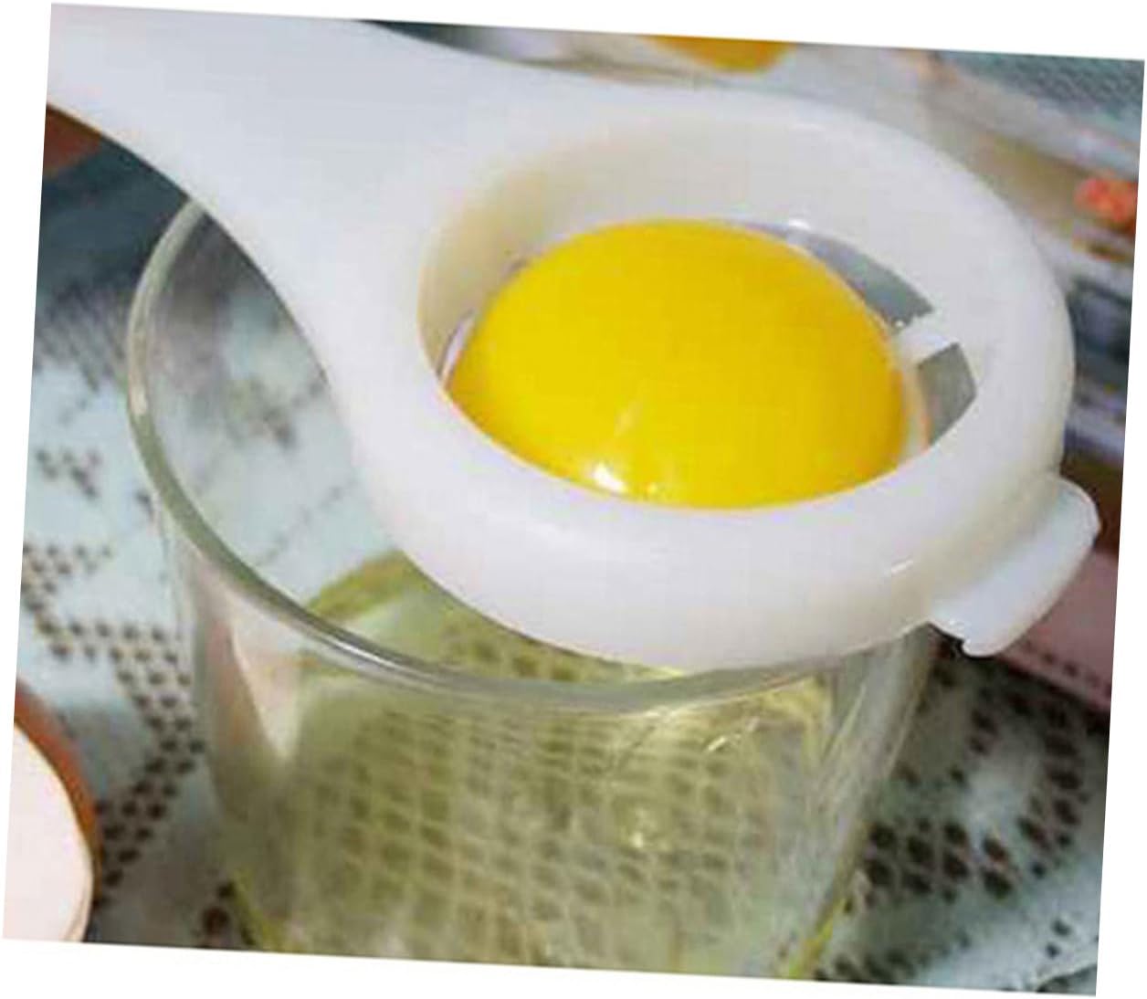 2 Pcs Plastic Egg Separator Yolk Extractor Kitchen Cooking Gadget Divider Lightweight Sieve Tool for Baking and Cooking Convenience