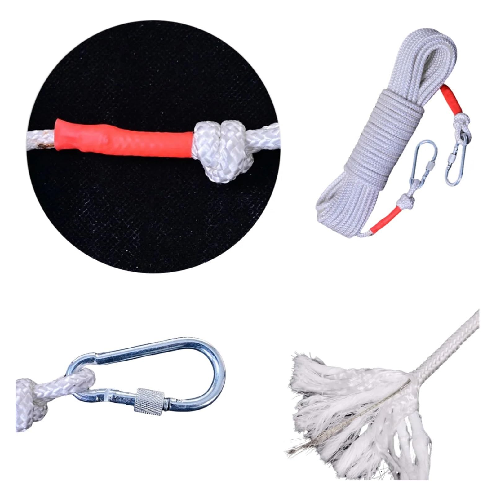 Corda bianca for stendere i vestiti con anima in filo d'acciaio, portatile for esterni, non forata, for e raffreddare