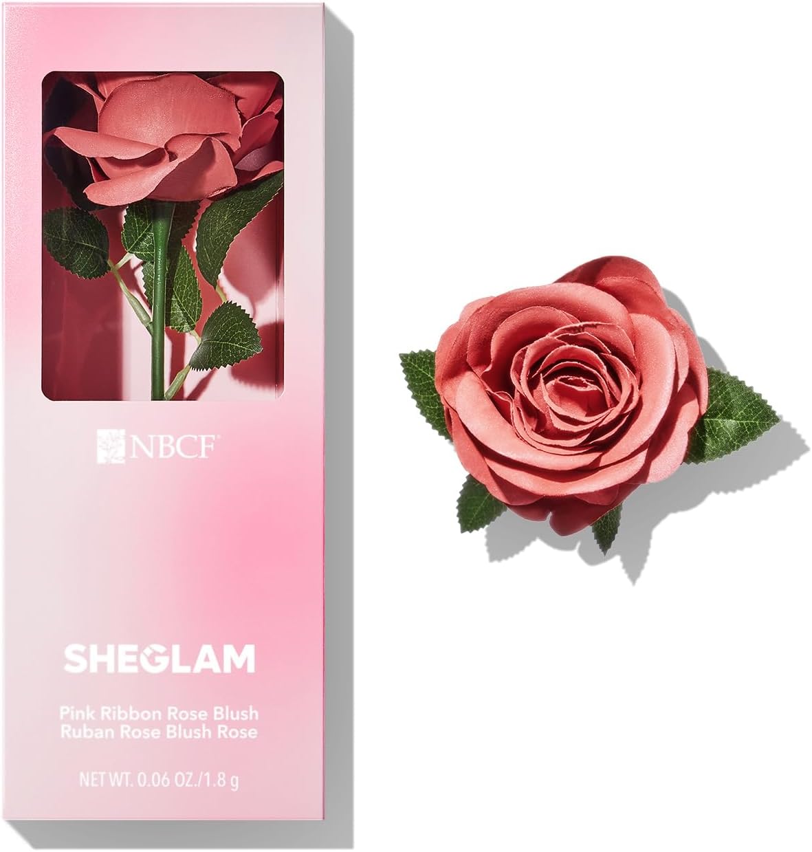 Pink Ribbon Rose Blush Creamy Light Gentle Blending Long-Lasting All-Day Makeup