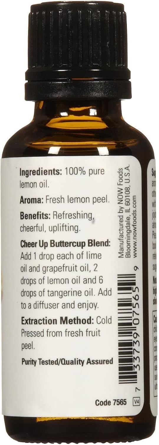 Now Foods Essential Oils Lemon, 1 fl oz 30 ml (7565)