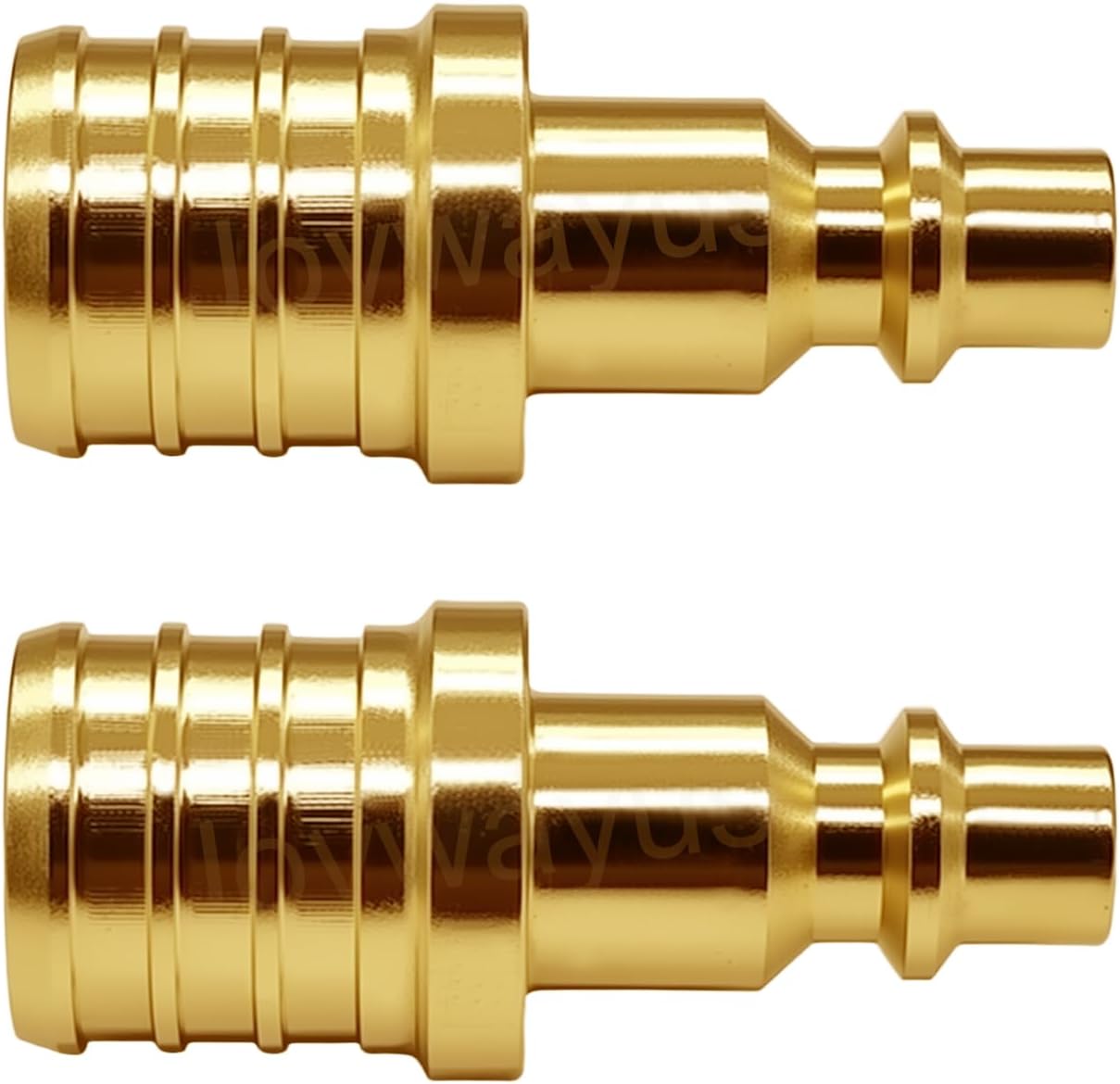 Joywayus 2 Pack Brass 1/2" PEX to Air Plug Connector M Style Industrial Fitting Air Compressor Quick Connect Adapter