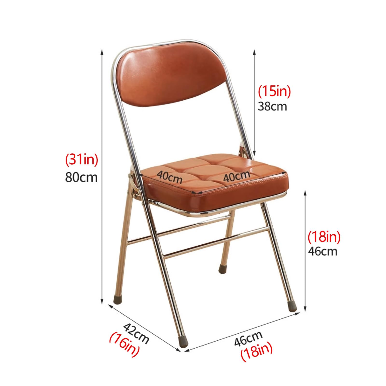 Sedie pieghevoli con cuscino imbottito, capacità 90,7 kg, portatili e leggere, facili da pulire, per ufficio, matrimoni, feste, patio, sala da pranzo