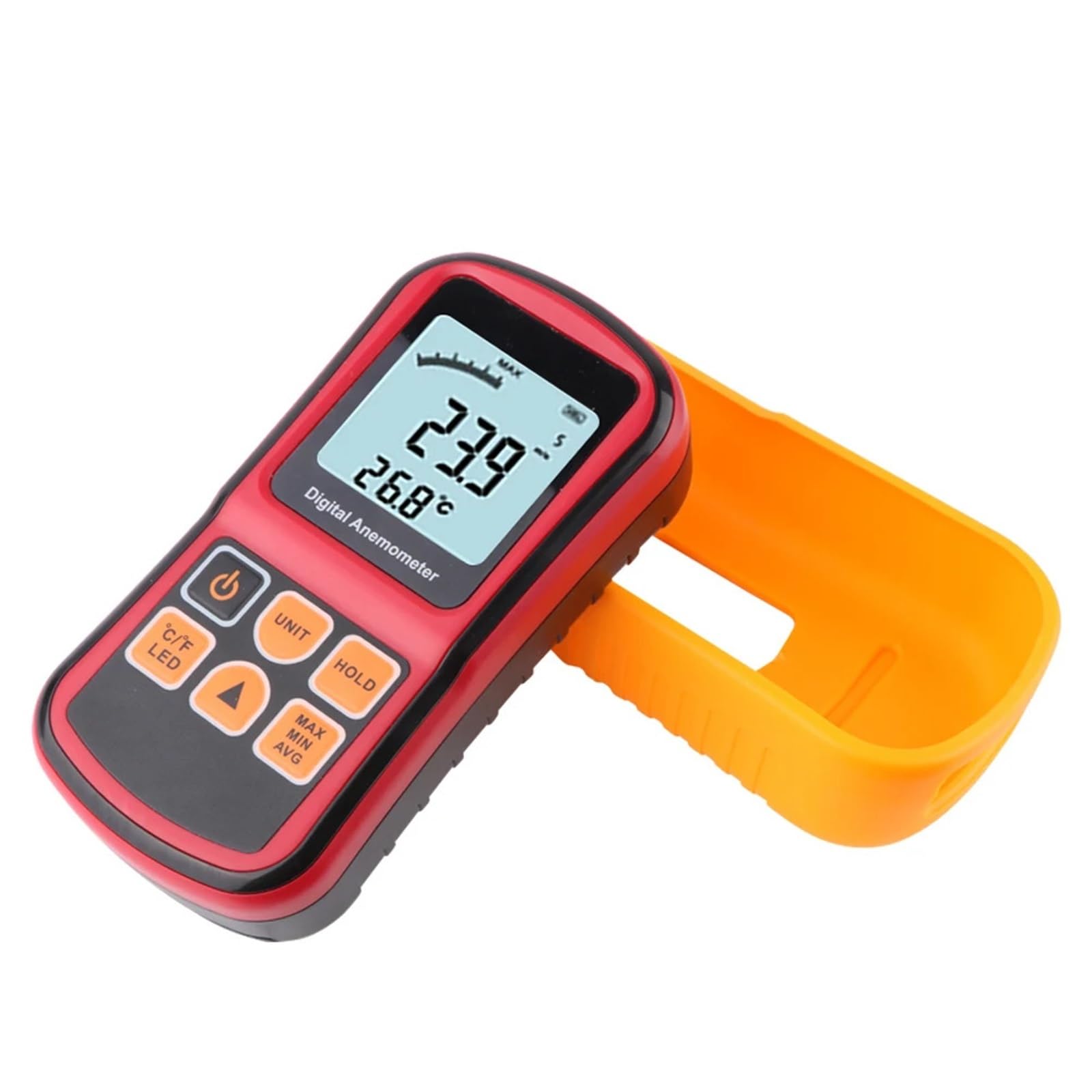 Anemómetro digital, Anemómetro Digital Medidor De Velocidad Del Viento Medida Temperatura Termómetro 45 M GM8901