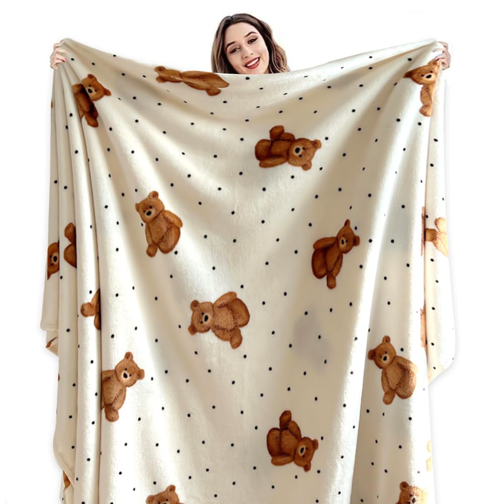 Dklqxce Blanket With Bear Print Toddler Bear Throw Blanket 3d