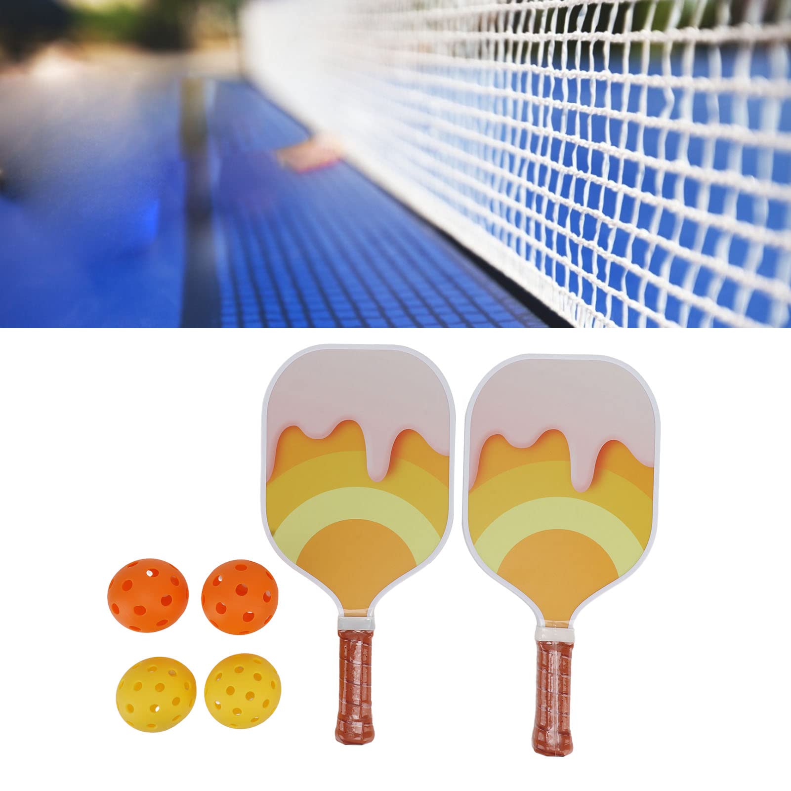 Set di Palette con Sfera in Fibra di Vetro, Impugnatura Morbida in Polipropilene, Palette Portatili Leggere in Fibra di Vetro con Borsa