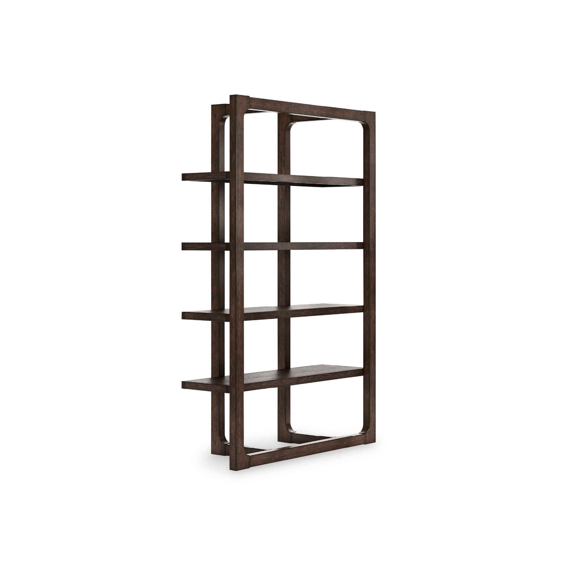 Signature Design by Ashley Breckington Contemporary Wood Framed 76" Bookcase with 4 Shelves, Dark Brown