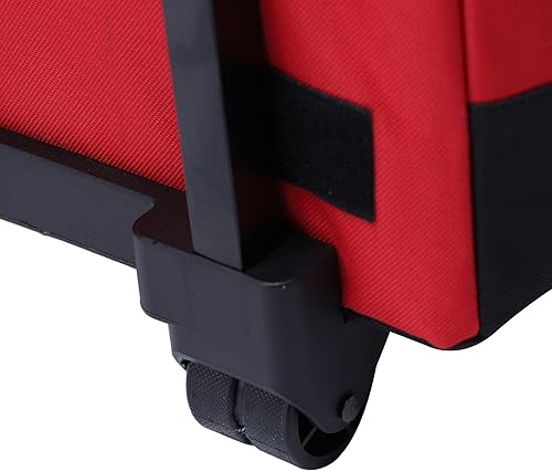 Miniatura 9 de lyrlody Enfriador portátil con ruedas, caja aislada con ruedas de 43 litros, a prueba de fugas, bolsa térmica con ruedas y barra de tracción para