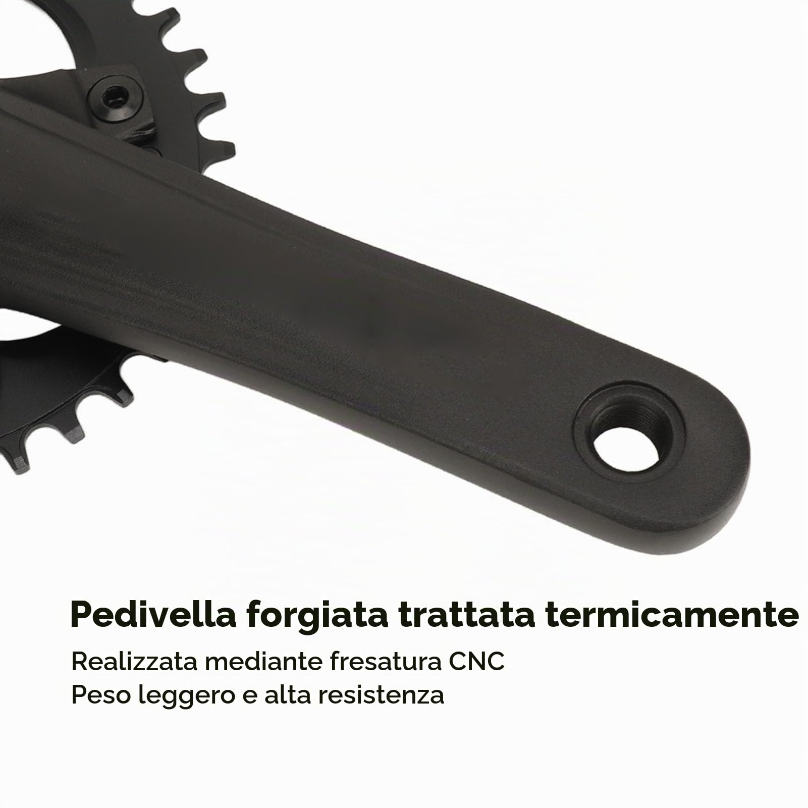 BuyWeek Guarnitura per Mountain Bike, 104 BCD 36T Guarnitura Quadrata con Foro Negativi Positivi Guarnitura Single Speed per la Modifica della velocità 7‑12