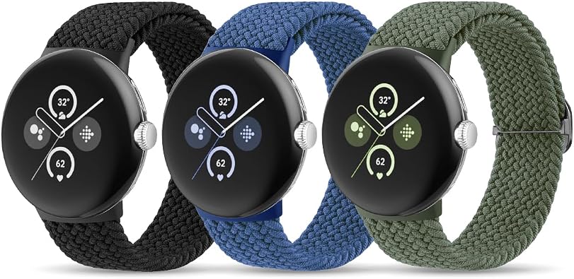 BlackPro Nylon Bands Compatible with Google Pixel Watch 5/4/3/2 41mm Band
