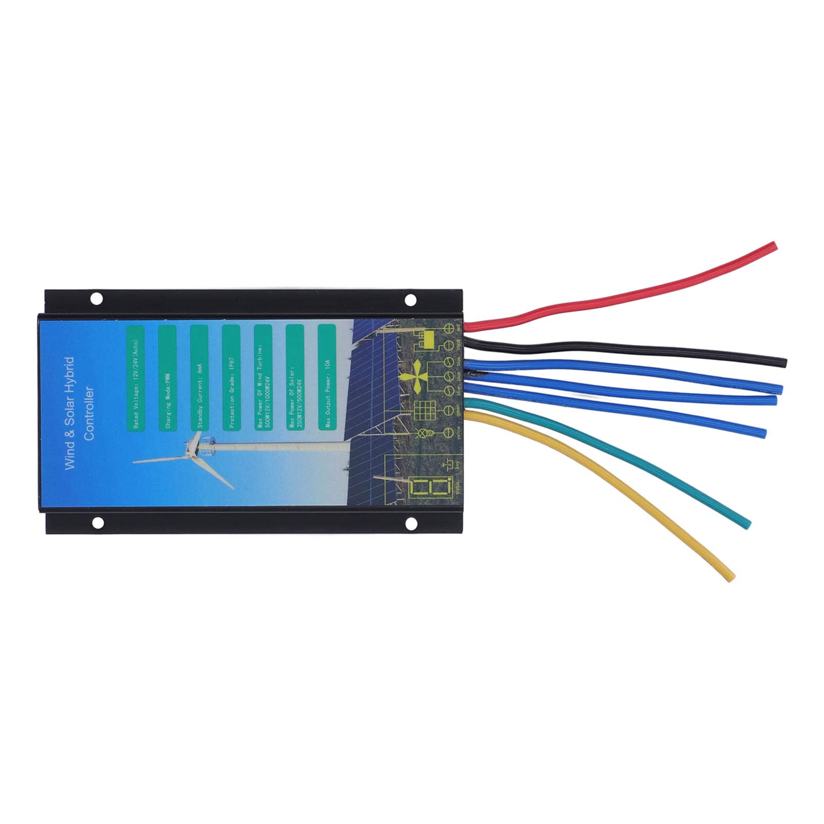 Fafeicy Kontroler ładowania Hybrydowego Wiatrowo-słonecznego IP67 12 24V z