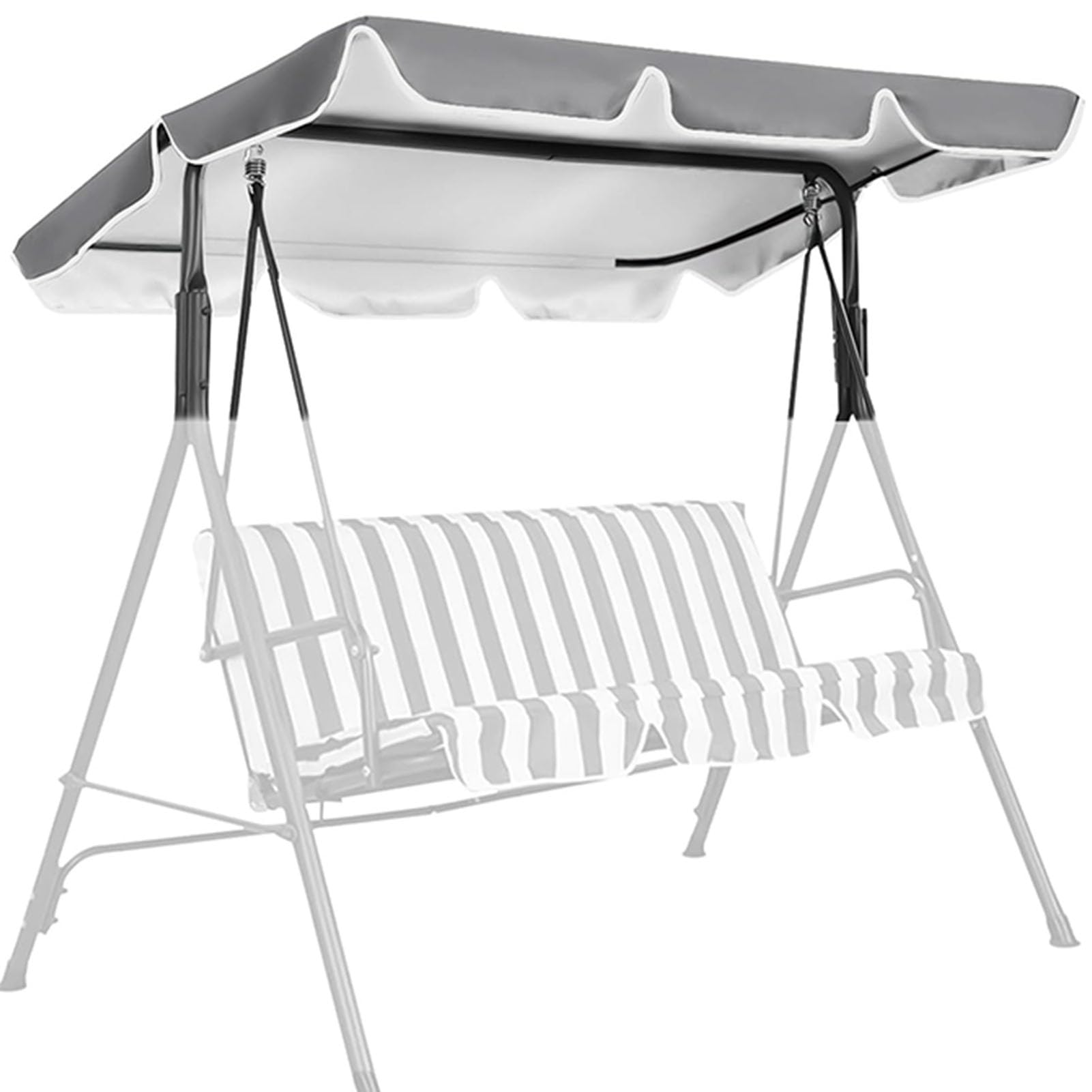 Toile de Balancelle de Jardin Toit de Rechange pour balancelle Canopée Imperméable,Toit de Rechange pour Balancelle Extérieur Anti-UV,Toit de Remplacement,004,195 * 125 * 15cm