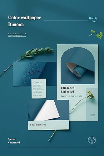 Miniatura 445 de Dimoon 236''x17.7'' White Thicken Peel and Stick Wallpaper Contact Paper Modern Self Adhesive Wall Paper Removable Renter Friendly Textured Solid