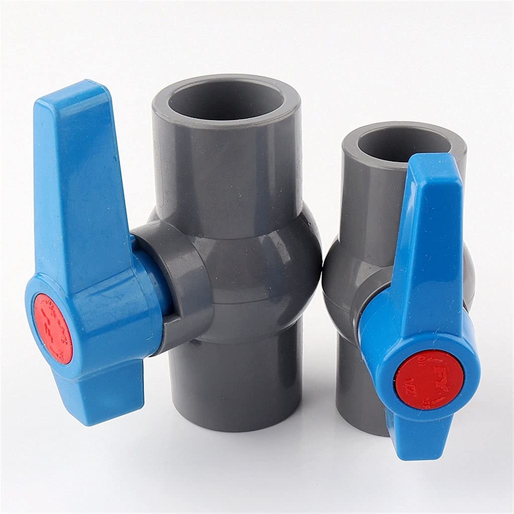 Válvula de bola de PE Conector de tubería 3 piezas Válvulas de bola de tubería de PVC, ID 20/25/32/40/50/63 mm Sistema de riego por agua Tubo de drenaje Válvulas rápidas Conector de tubería de agua Ac