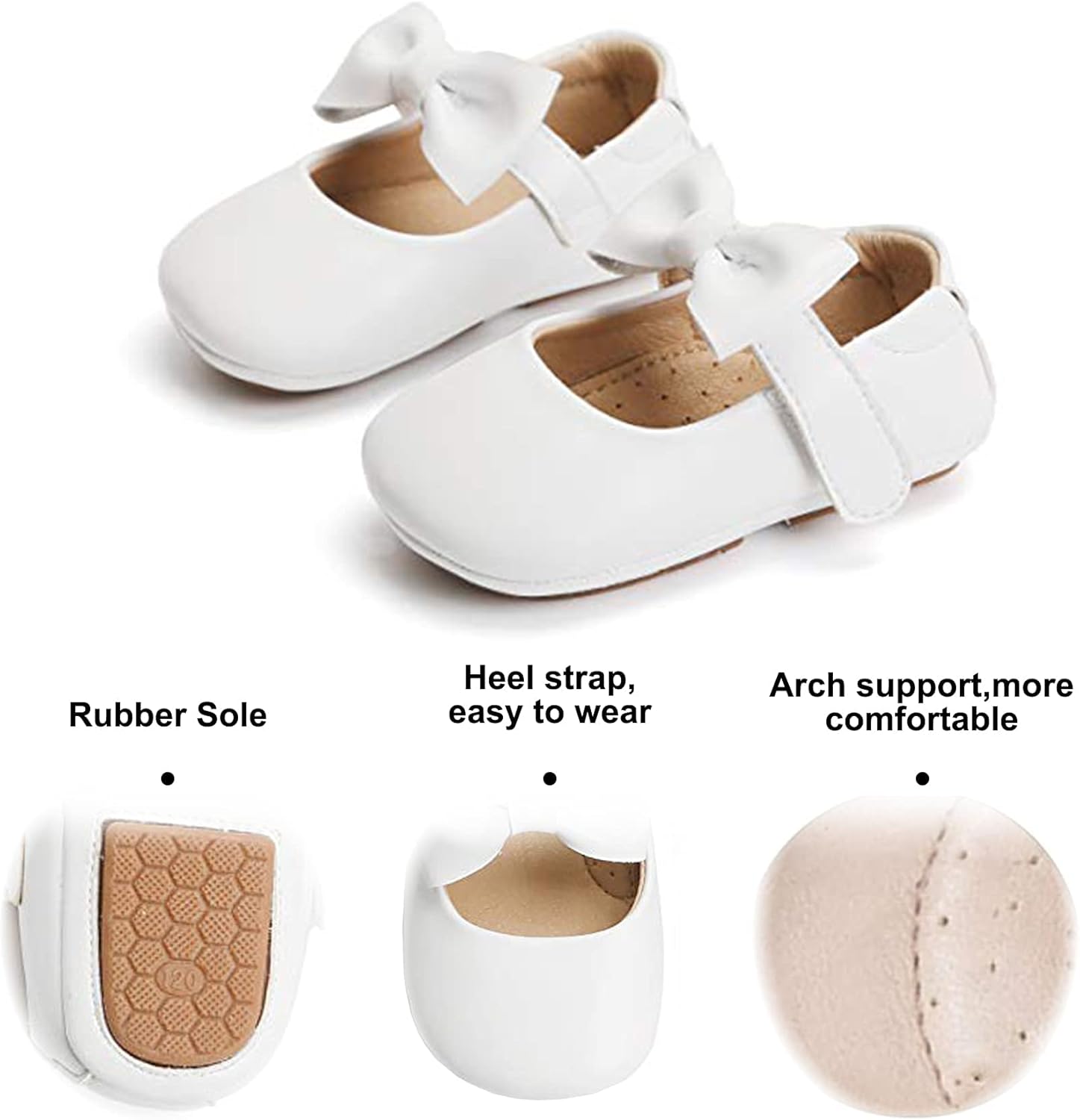 Felix & Flora Soft Sole Baby Shoes - Infant Baby Walking Shoes Moccasinss Rubber Sole Crib Shoes - Image 6