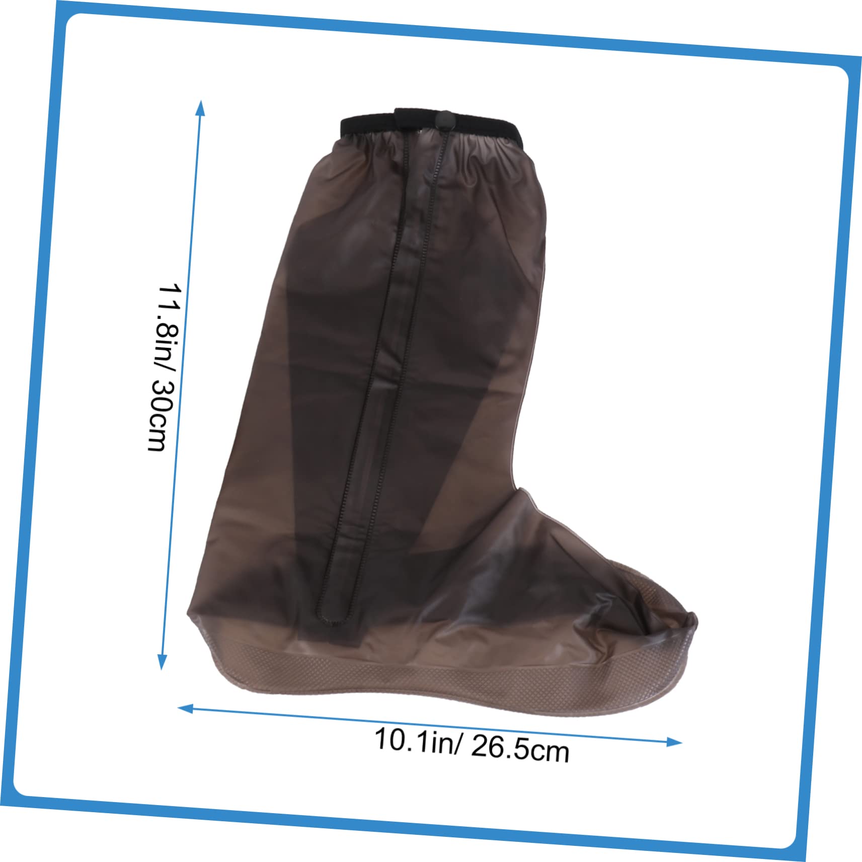 Toddmomy Rainproof Shoe Covers Thickened PVC Material Waterproof Overshoes High Tube Non-Slip Sole Easy Cleaning Size