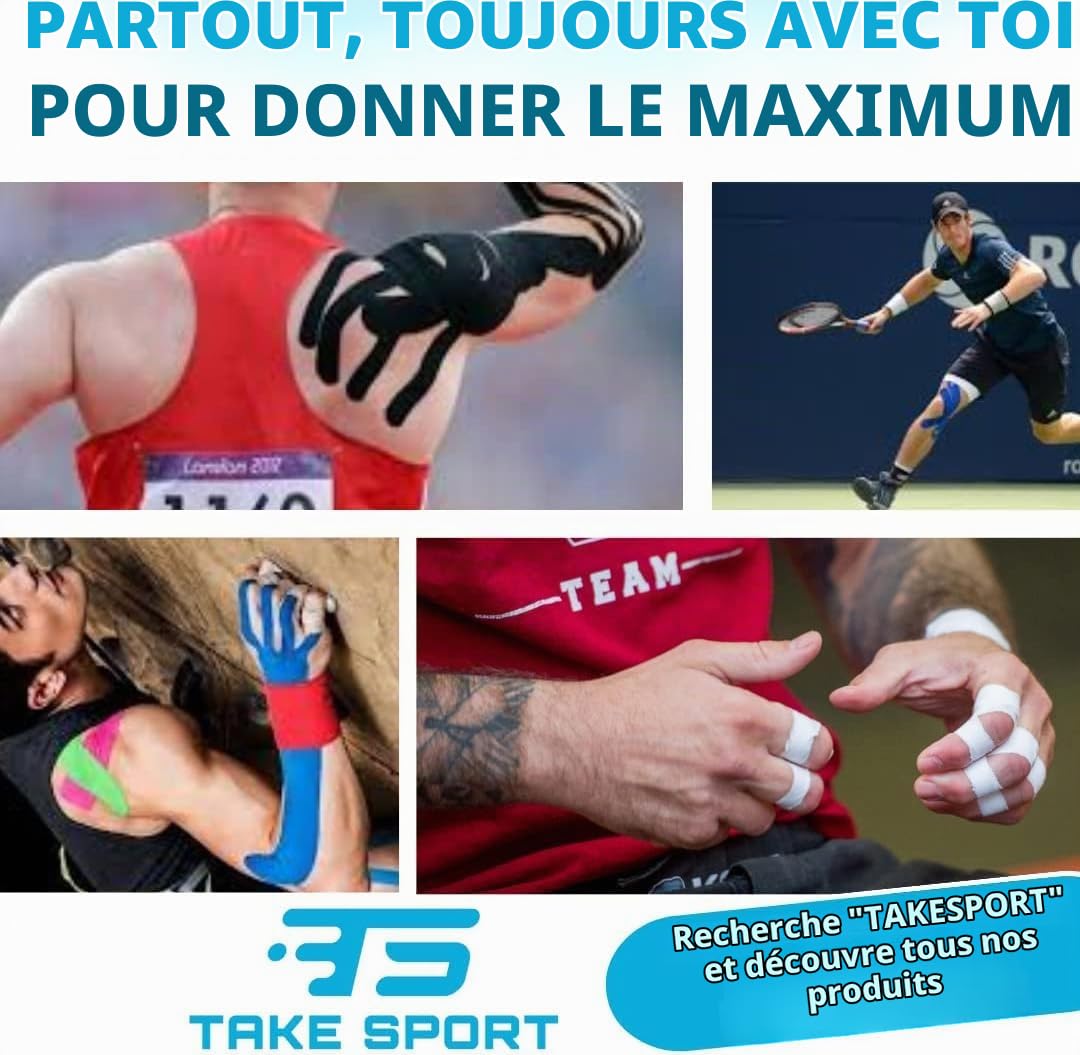 TS TAKE SPORT Spray Adhésif Universel 118 ml pour Tape, Kinesio Tape, Bandes Sportives. Colle Spray pour Bandages et Taping Sportif – Jusqu’à 10 FOIS PLUS RÉSISTANT