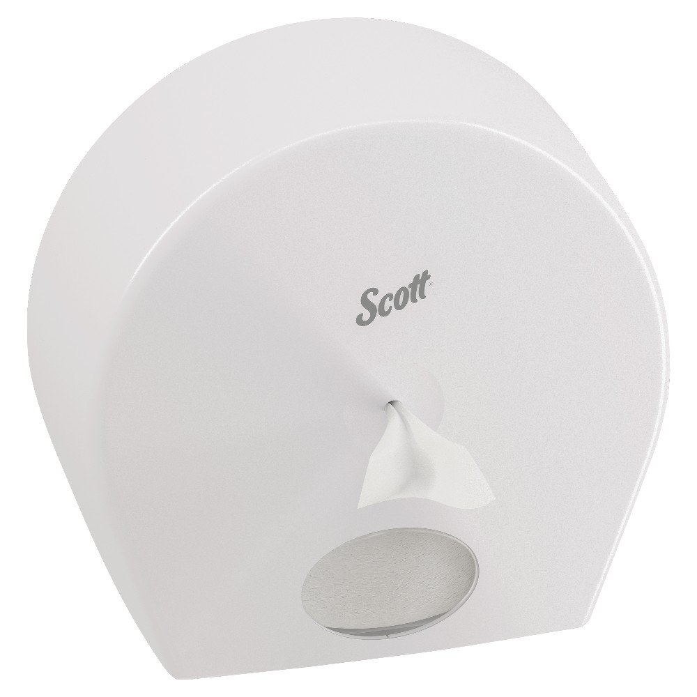 Scott 7046 Distributeur de Papier Toilette Scott Control - 1 x Distributeur Blanc de Papier Toilette en Rouleau
