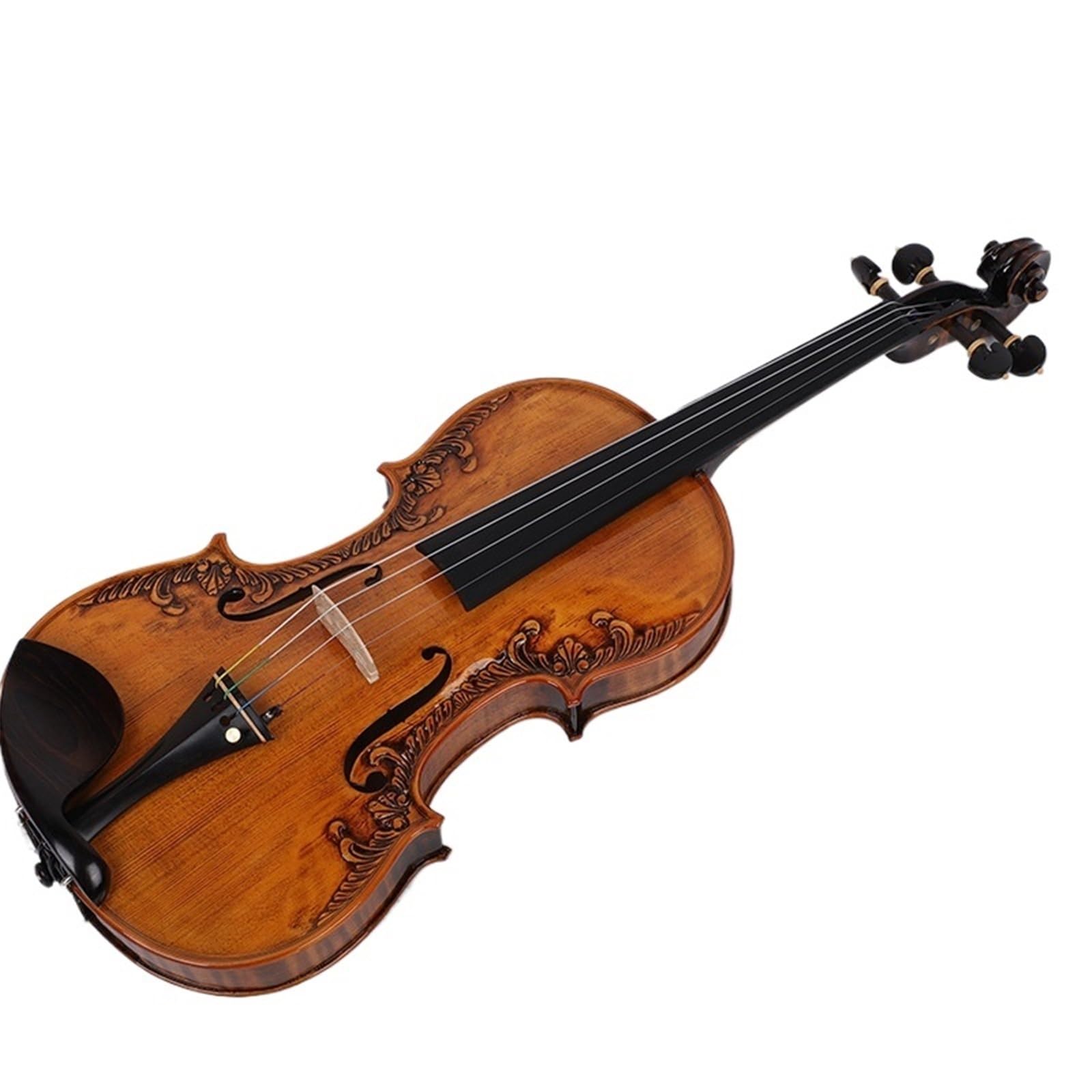 Skrzypce Z Litego Drewna Ręcznie Robione Antyczne 4/4 Klon Świerk Instrument Muzyczny Dla Dorosłych Instrumenty Strunowe Skrzypcowe(1/4)