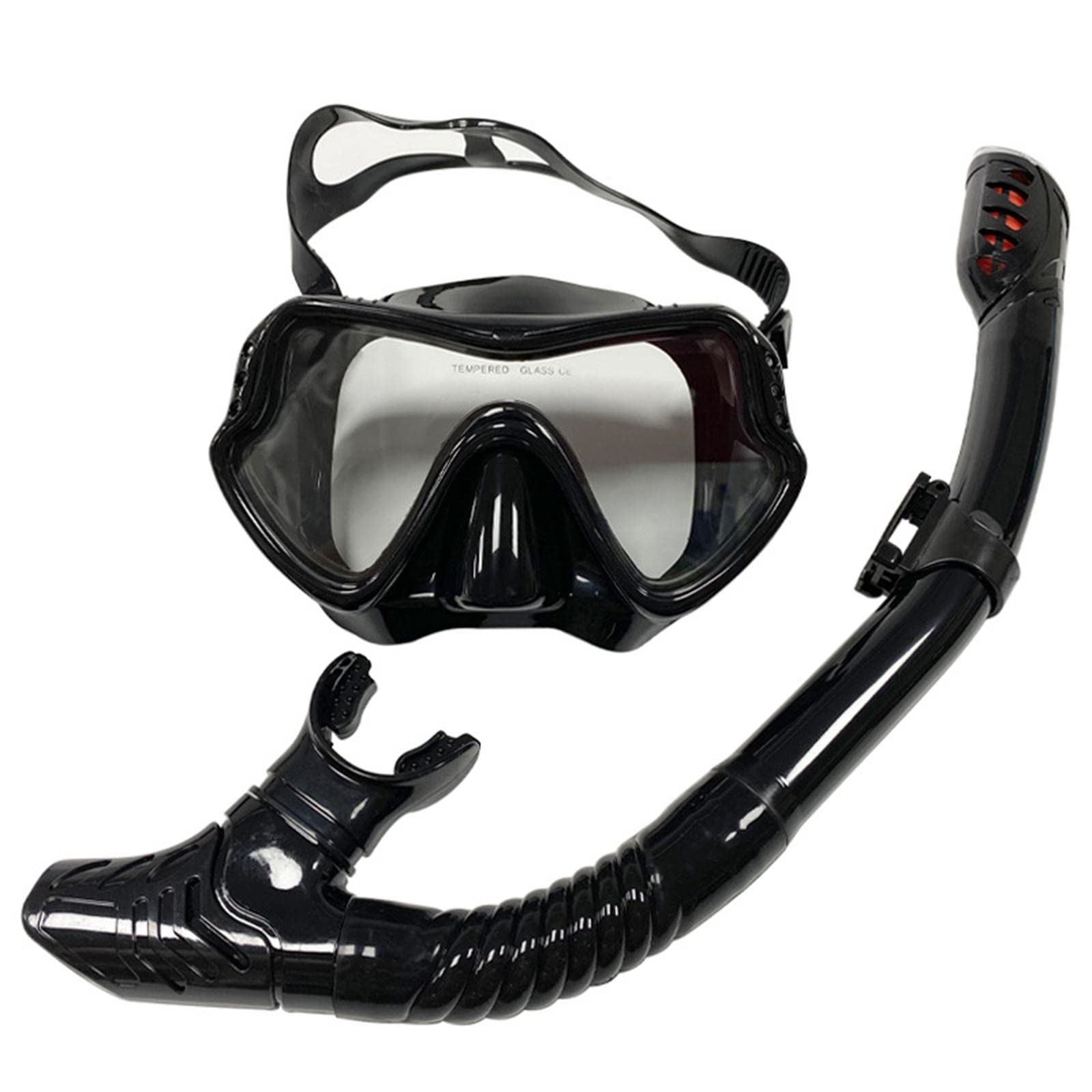 Schnorchelset Tauchausrüstung Schwimmbrille Schnorchel Tauchmaske Aus Flüssig Und Gehärtetem Glas mit Einstellbarem Band für Erwachsene Und