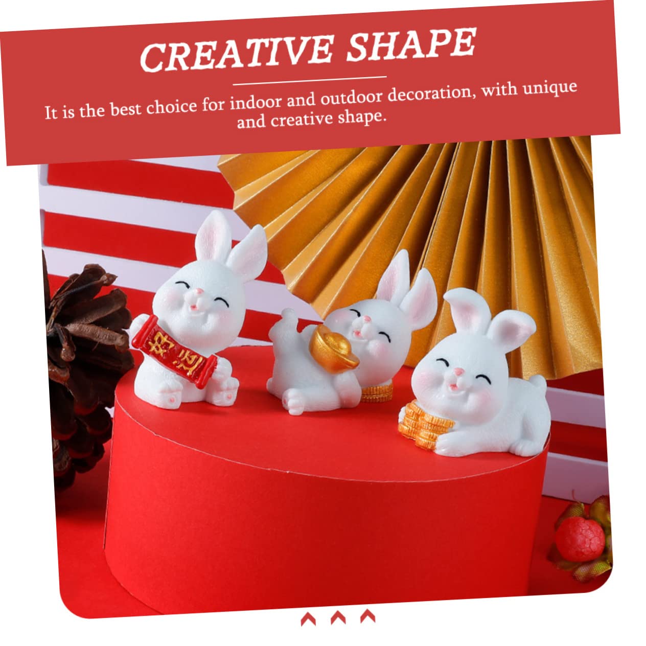 BESPORTBLE 60pièces Décoration Miniature De Figurines De Lapin pour Paysages Et Décors Intérieurs