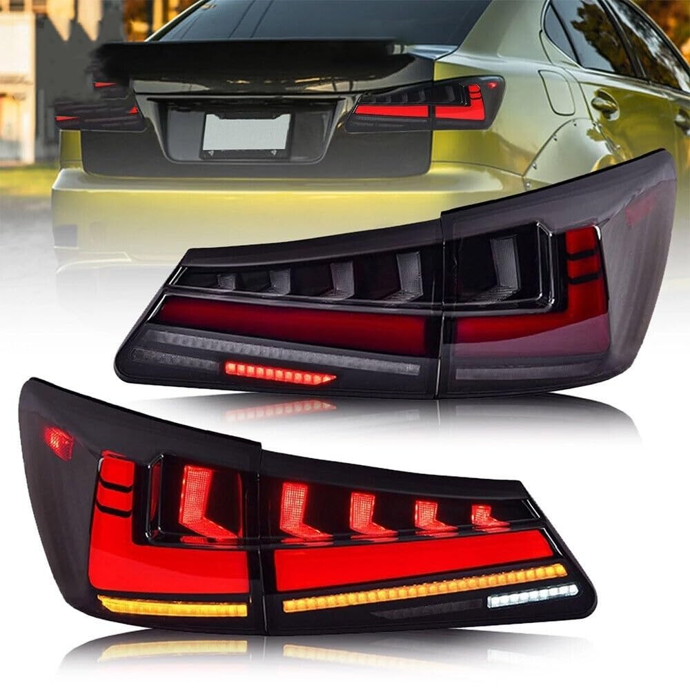 Fanale Posteriore Coppia Gruppo Fanale Posteriore per Auto per Lexus IS250 IS300 IS350 ISF 2006-2012 LED Luce Segnalazione Freno Auto LED Fanale Posteriore Parti Tuning