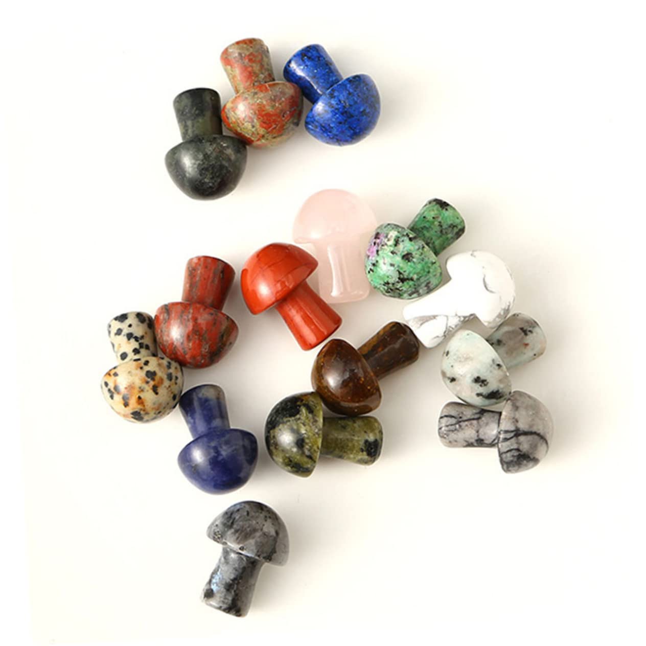 INOOMP 45stücke Teiliges Mini-kristall-pilz-Ornament Für Aquarien Und Mikrolandschaften Dekoration Für Tisch Blumentöpfe Und Mini-gärten Langlebig Aus Natürlichem Kristall