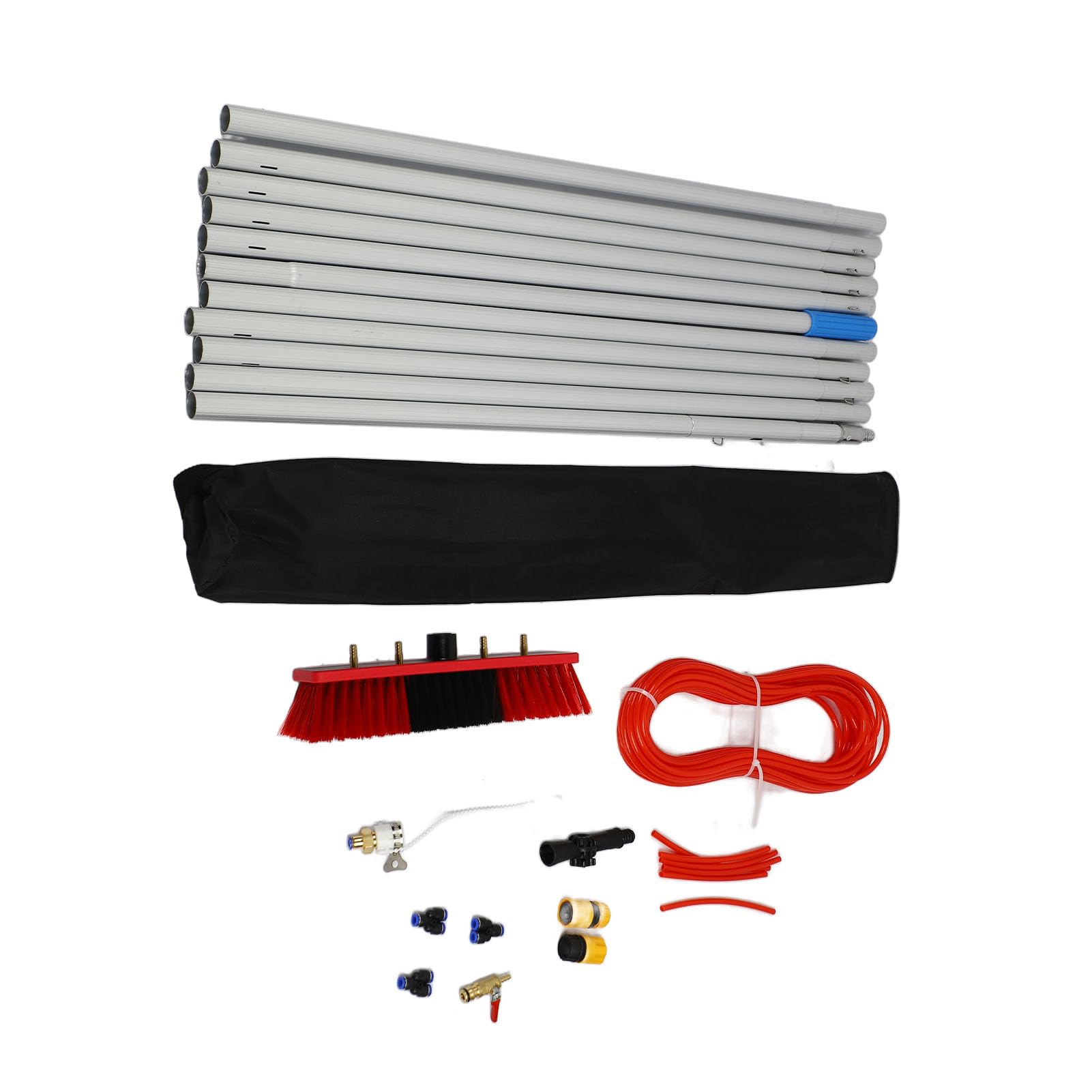 Pannello solare Pannello Pannello Telescopico Acqua Telescopica alimentazione Pole Kit portatile PULIZIONE Rondella spray per famiglia con 25 accessori TI Legato Materiale