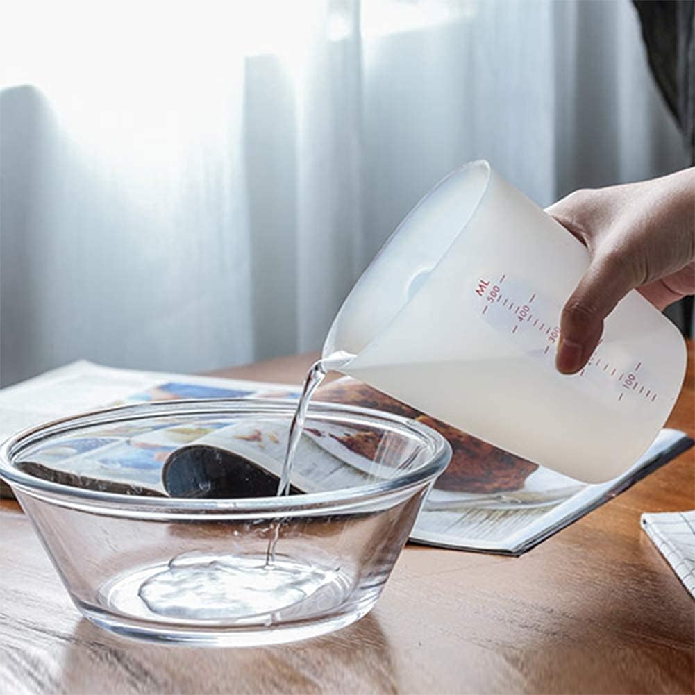 Misurino In Silicone Trasparente 500ml - Tazza Graduata Pieghevole Per Cucina, Ideale Per Latte E Ingredienti Secchi - 3