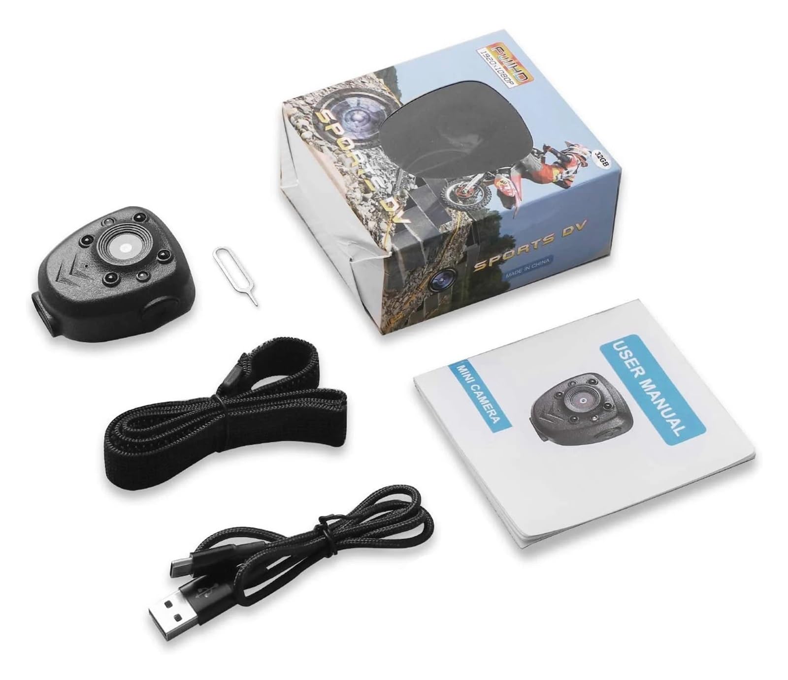 Mini caméra corporelle vidéo Nounou, Petite caméra de sécurité activée par Le Mouvement for la Maison et Le Bureau, Portable en Plein air