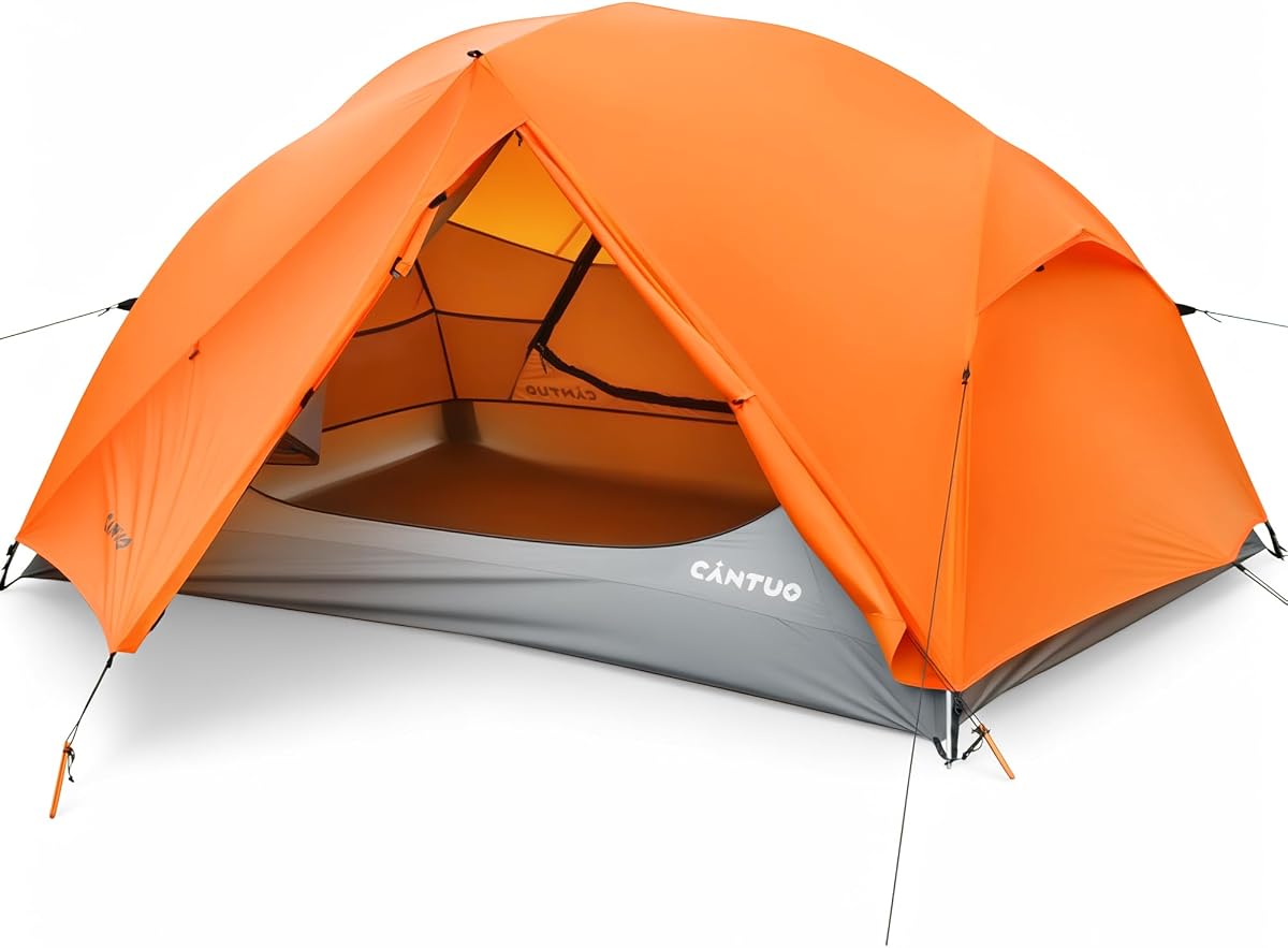 CANTUO 2/3 Person Tent Backpacking Tent with Footprint Ultralight 20D Nylon 4000mm Waterproof & Windproof Two Person Tent