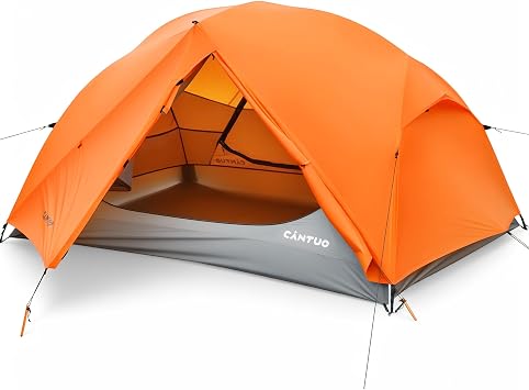 CANTUO 2/3 Person Backpacking Tent 4 Season with Footprint 20D Ultralight 4.12 Lbs 4000mm Waterproof & Windproof Camping Tents Two Person