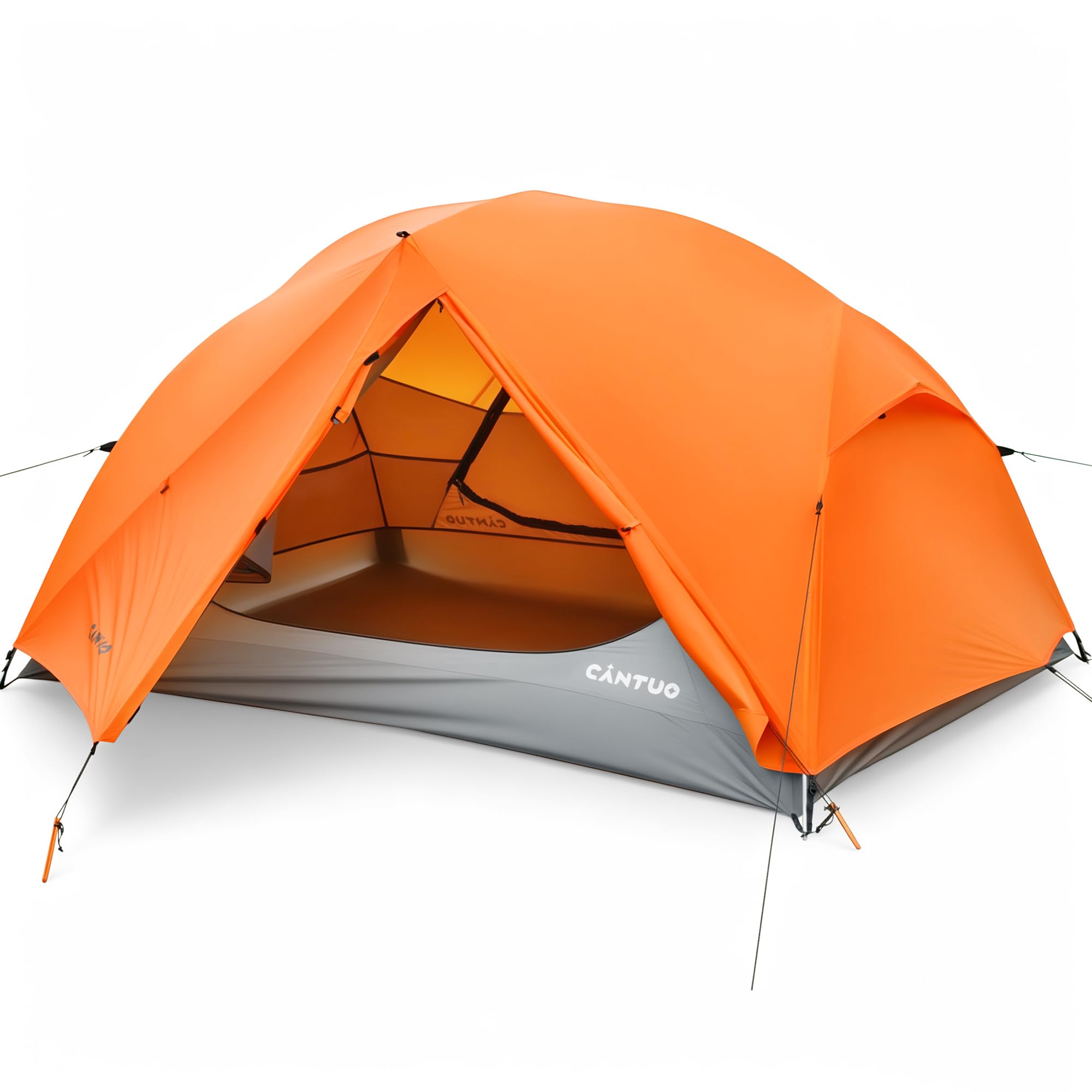 CANTUO 2/3 Person Tent Backpacking Tent with Footprint Ultralight 20D
