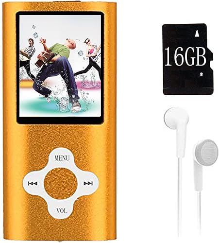 Reproductor MP3 reproductor de música con una tarjeta de memoria de 16 GB reproductor de música digital portátil video grabación de voz radio FM