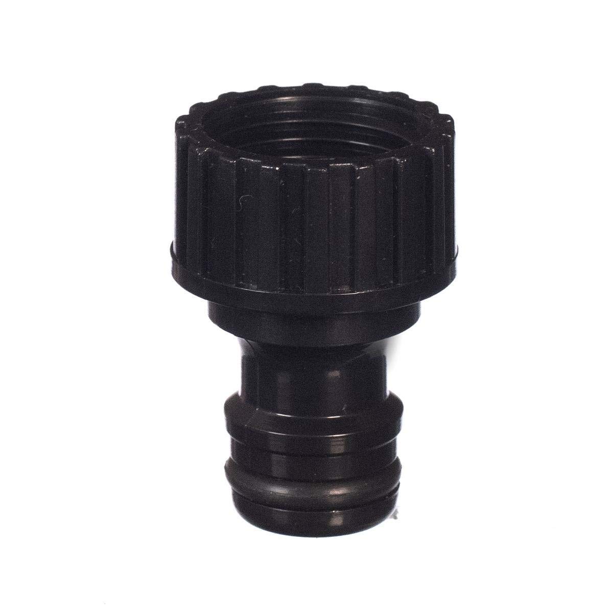 Hydrosure Black Threaded Tap Connector - 1/2"