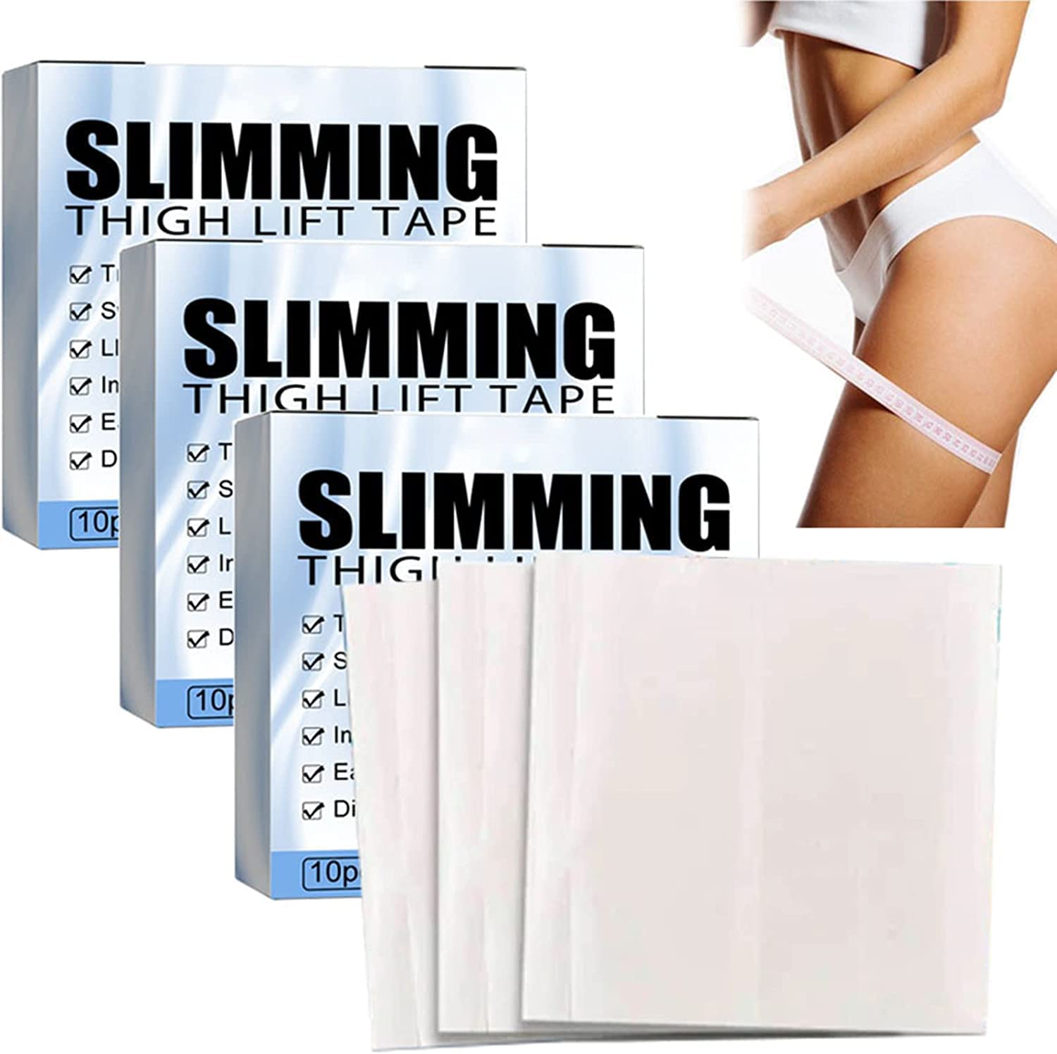 FastLab Collagen Essence Tightening Patch, Skinnier Anticellulite & Tightening Thigh Patch, Contouring Shaping Firming Body Patch (3 Box)