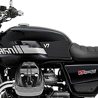 Vista 8 de Para Moto Guzzi V7 iii 850 2021 - Almohadilla lateral para tanque de combustible, almohadillas protectoras, calcomanías, calcomanía de gas, agarre
