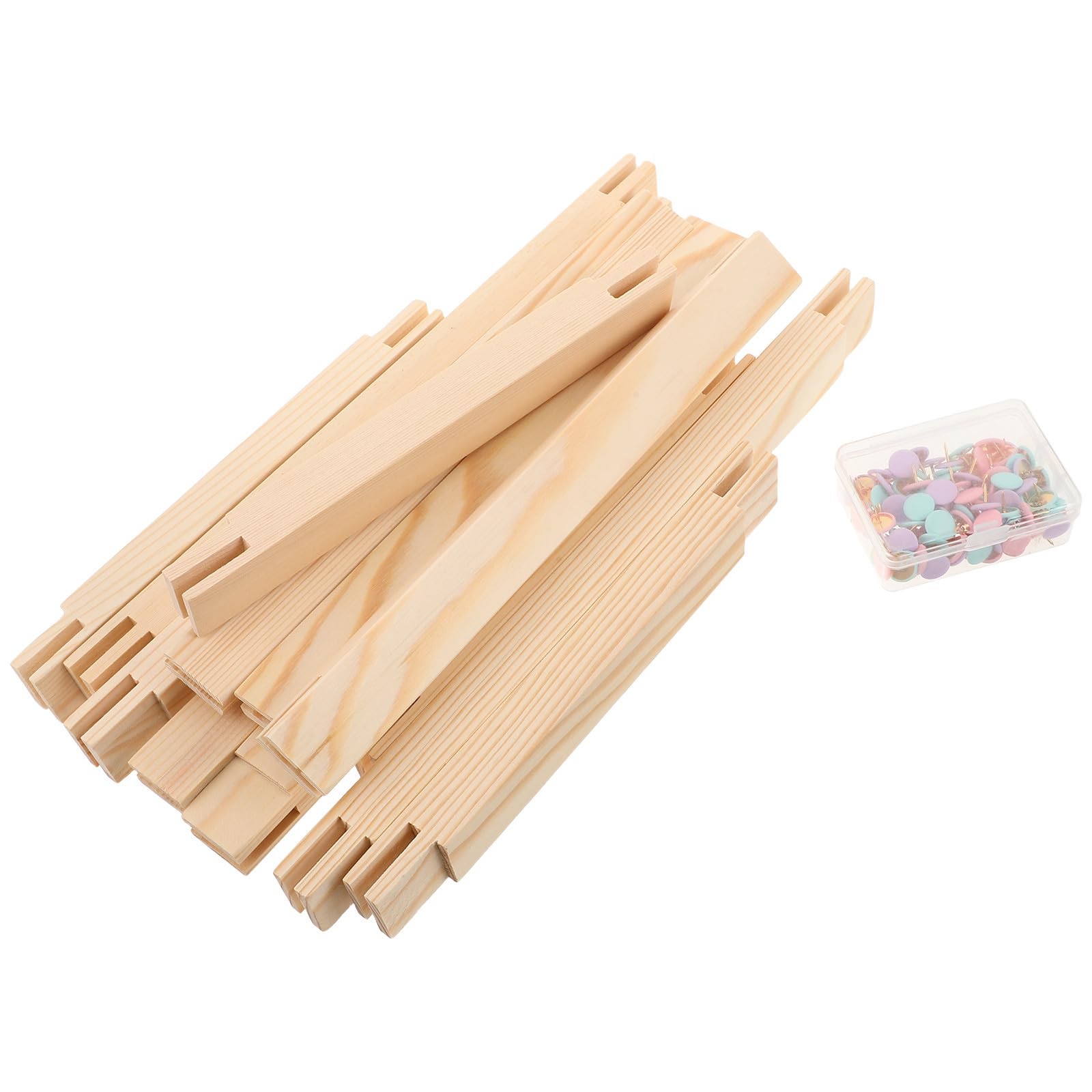 Tofficu Kit de Bastidor de Madera para Bordado Chinchetas Marco Reutilizable para Manualidades y Actividades Escolares