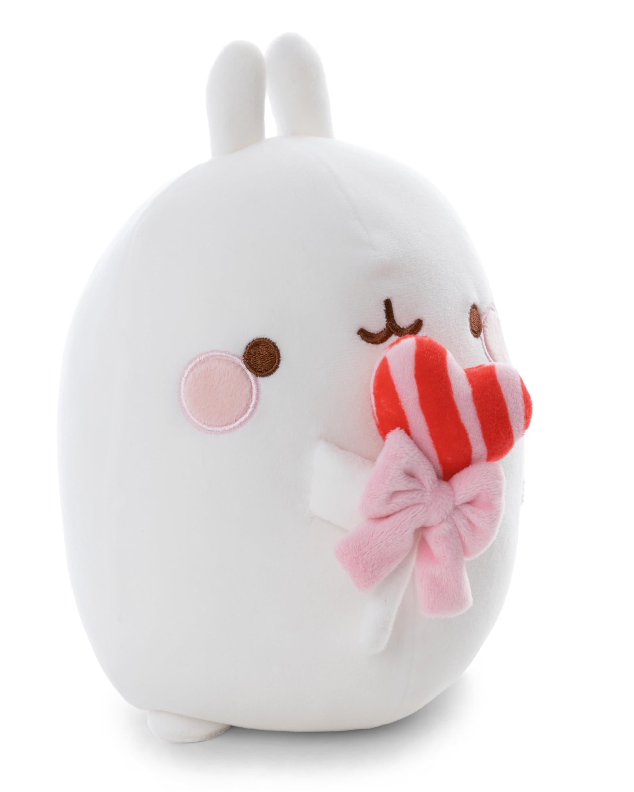 NICI Molang Soft Toy with Lollipop, 12 cm, White - 62779