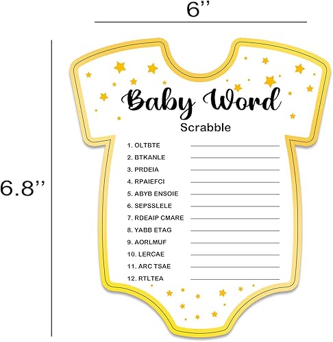 Miniatura 2 de Juegos de baby shower, tarjetas de juego de Scrabble de Baby Word, divertidos juegos de fiesta de baby shower, juegos de revelación de género para
