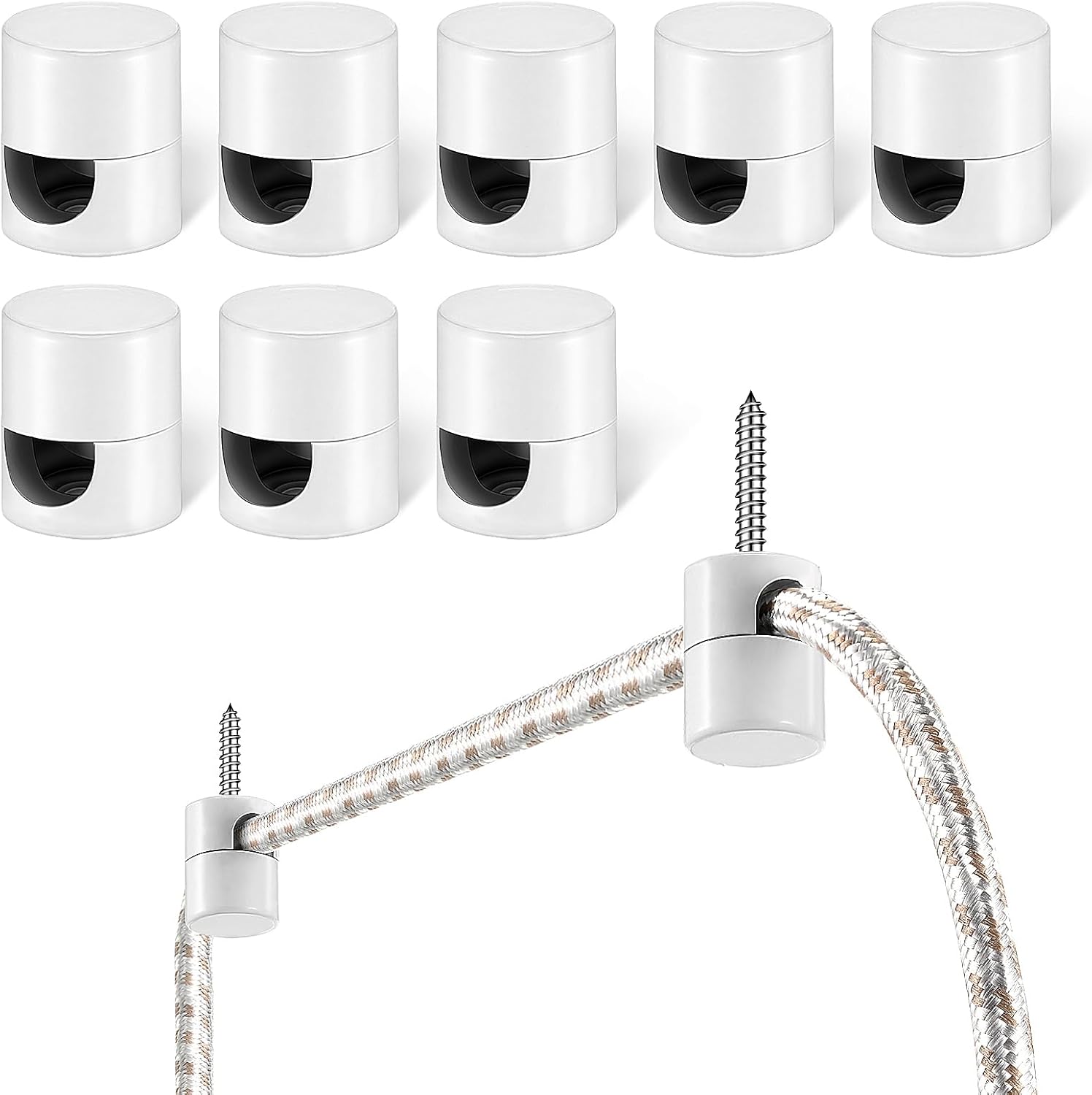 Pelopy 10 Pcs Swag Hooks for Ceiling Hanging Chandelier, Ceiling Hooks