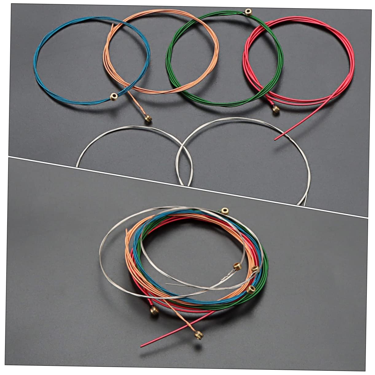 BESTonZON Stk Gitarrensaiten Klassische Gitarre Gitarrenversorgung Gitarrenparts Saiteninstrument Folk-gitarren-versorgung Musikzubehör Folk-gitarrenzubehör Haupt Stahl Komponente