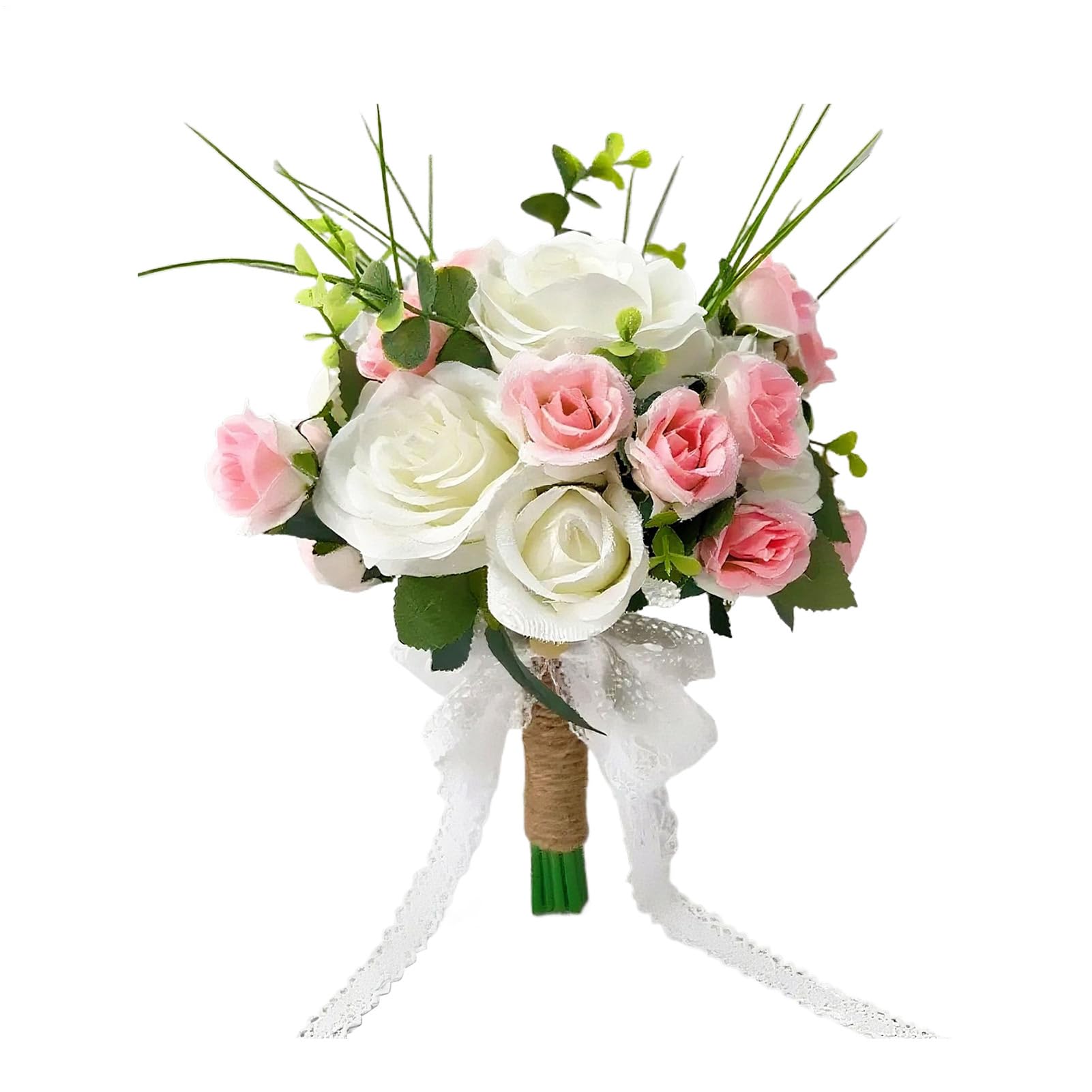 Bouquets de mariée et roses artificielles réalistes pour une séance photo de mariage magique