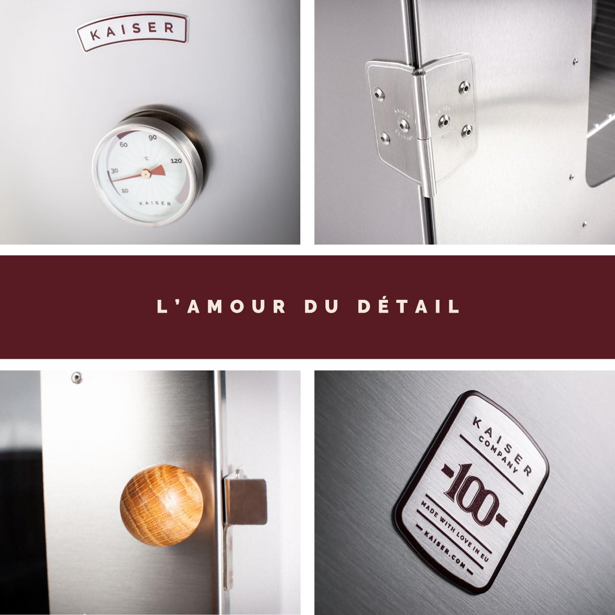 Fumoir électrique de haute qualité KAISER COMPANY '100' l Ce fumoir est fabriqué en acier inoxydable I Fumoir portable de 110 cm I Idéal pour fumer I Il peut accueillir jusqu'à 15 kg de viande