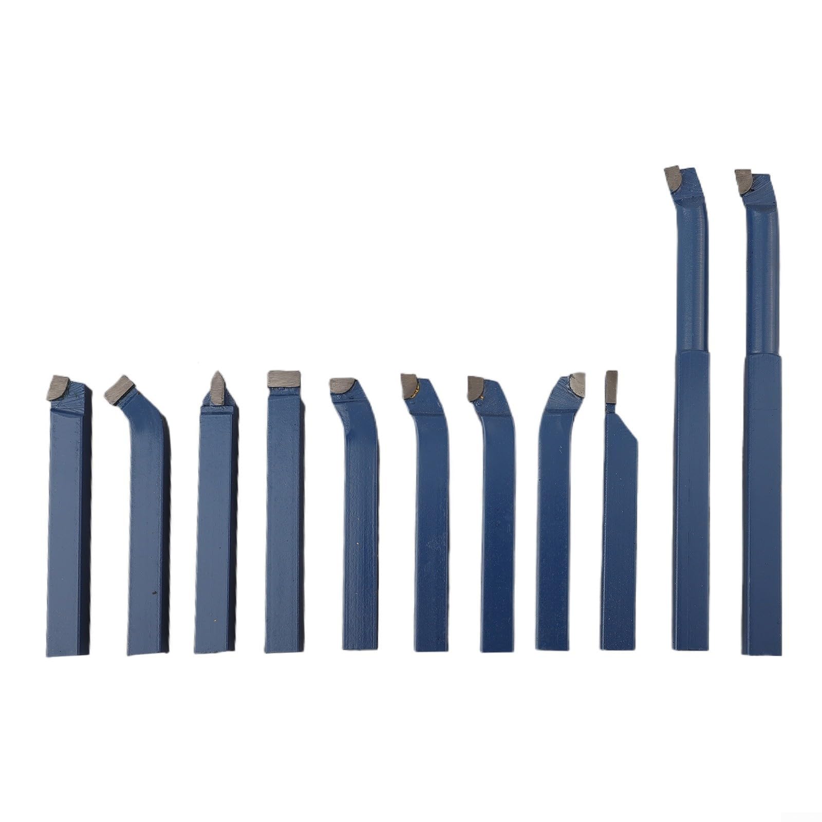 11 pezzi di scalpelli tornio in metallo duro per la lavorazione del metallo, gambo da 10 mm/12 mm, per torni semiautomatici e automatici (12 x 12 mm)