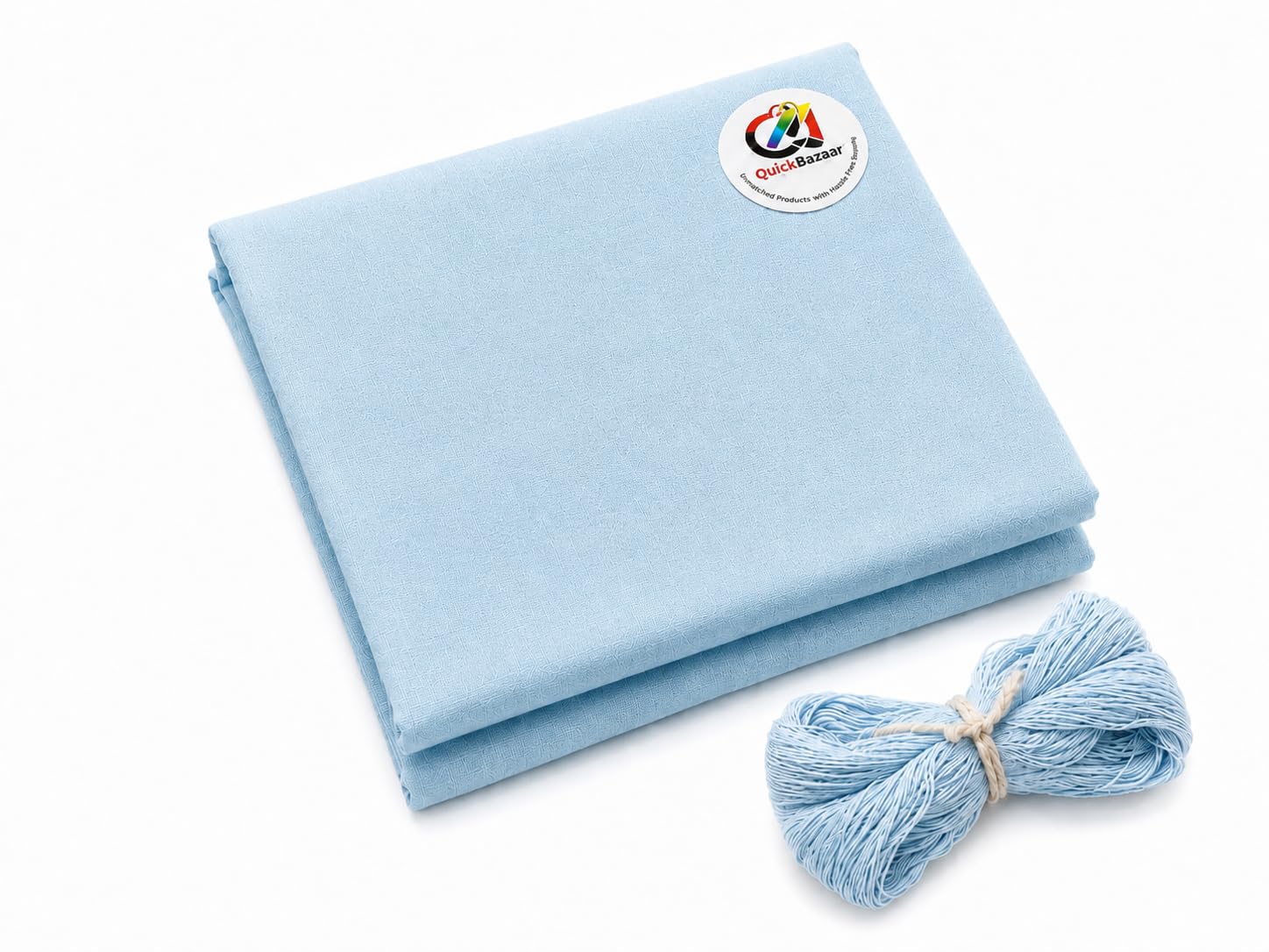 Bhagalpuri Double Bed Chadar, Soft Dull Bamboo Fabric Feel, Lightweight, Breathable, for Summer, All Season and AC Rooms (Blue)-picture-35