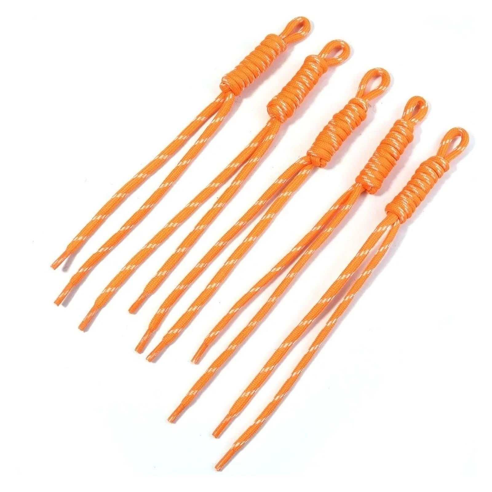 Nylon Cord Thread 35pcs Colorful Braided Lanyard Keychain Design Nylon Cord Knot Woven Rope for Bracelets Macrame(Orange)