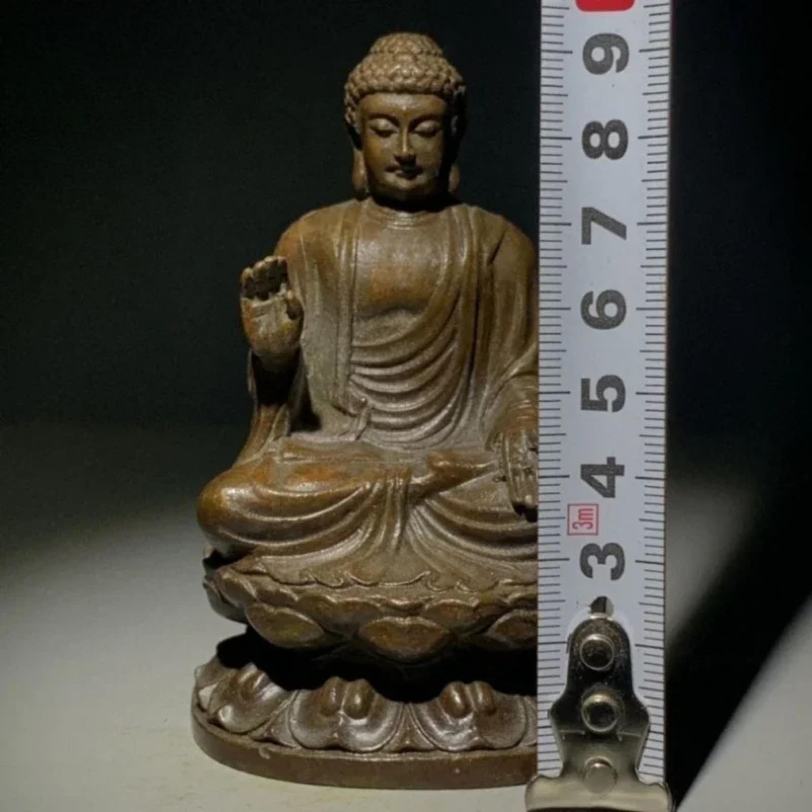 Imitazione di bronzo antico statua di Buddha ornamenti da tavolo, 10 cm, decorazione per la casa Feng Shui regali artigianali