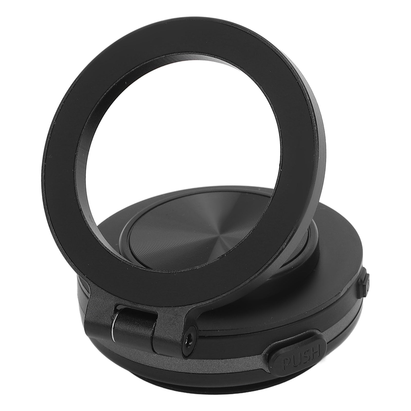 LAISANIM Magnetic Phone Holder with Vacuum Suction & 360° Rotation - 1.5kg Adsorption for Car Dashboard Desk, Portable Stand for Live Streaming (Black)