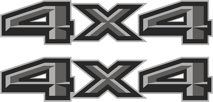 GOLD HOOK 4x4 Truck Decals Compatible with Ford F-150 2009-2014 - Premium Series - Gray Metallic Finish - Set of 2